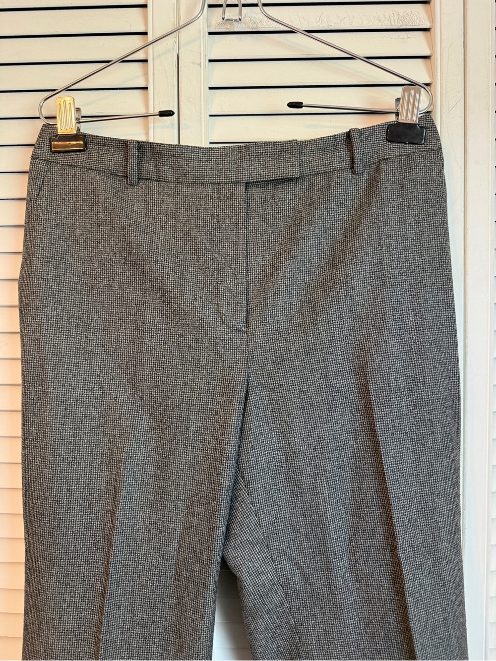 Brooks Brothers Womens Houndstooth Italian Wool Pants Pleated Size 12 Old Money